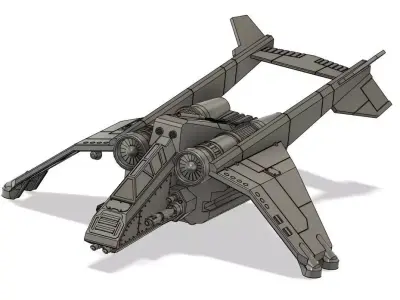 The Emporers Wings Gunship Carrier 3D print model