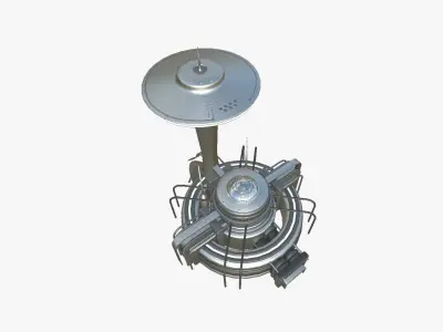 SciFi Facility D08 Metallic - Sci Fi Exterior Design Low-poly 3D model