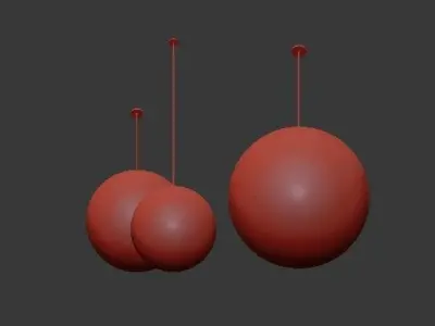Chandelier christmas balls 3D model