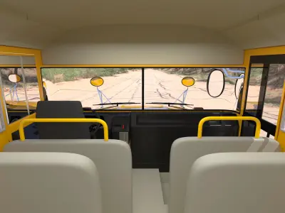  American Yellow School Bus 