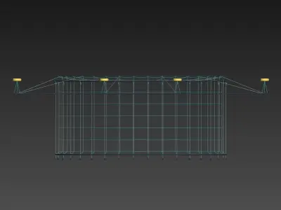 Marine fish culture net 3D model