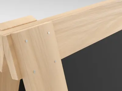 Street wooden billboard 3D Model Low-poly 3D model