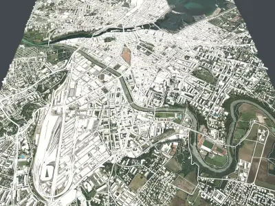 Cityscape Zeneva Switzerland 3D model