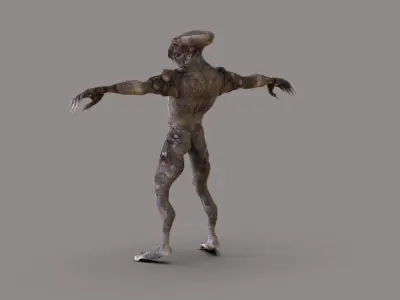 Alien Creature Low-poly 3D model