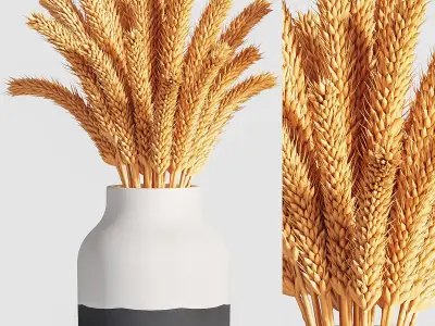 plants bouquet vase 03 3D model