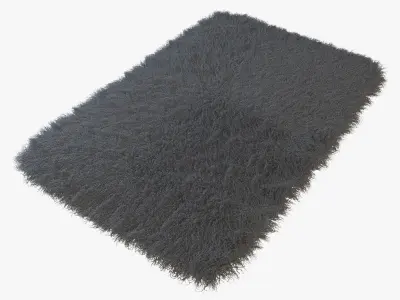 Tibetan sheepskin Dior gray 3D model