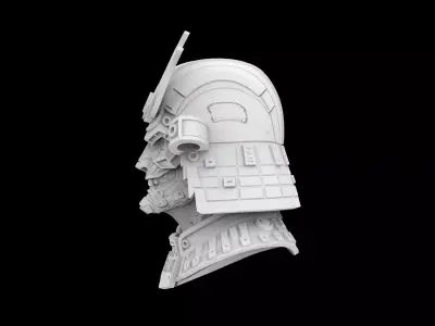 Samurai Cyborg Bust 3D Print Model 3D print model