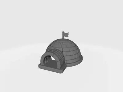 Low Poly Igloo House Low-poly 3D model