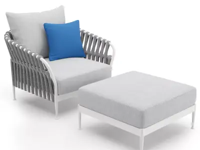 Talenti Frame Armchair White 3D model