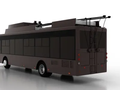 Trolleybus Ursus T70116 Low Low-poly 3D model