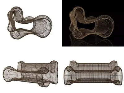 Pigalle Loveseat 3D model