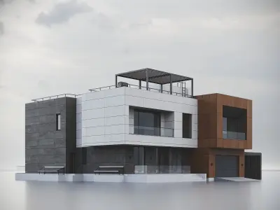 Modern Residential Building 014 3D model