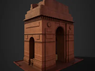India Gate Low-poly 3D model
