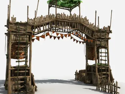 Gate Guard Tower 3D model