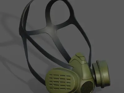Gas mask millitary fantasy futuristic technology  Low-poly 3D model