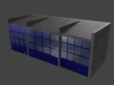 work shop Low-poly 3D model