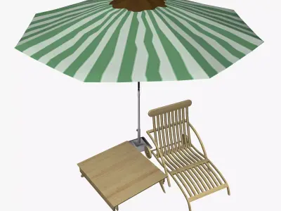 OUTDOOR FURNITURE 33 Low-poly 3D model