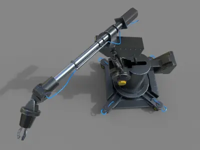 IRON MAN DUM-E ROBOT TONY STARK WITH RIG Low-poly 3D model