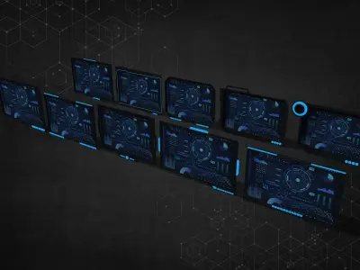 Sci-Fi Monitor Collection 3D model