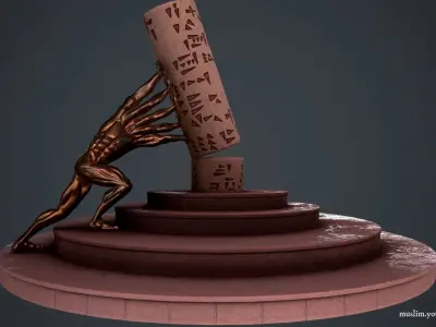 Save Iraqi culture monument   Low-poly 3D model