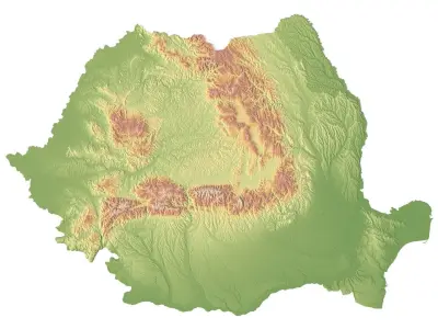 Romania Terrain 3D Map 3D model