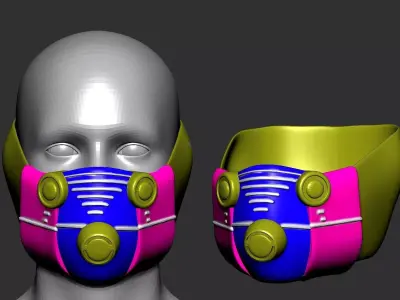 helmet high poly sculpt 3d printable  3D model 72