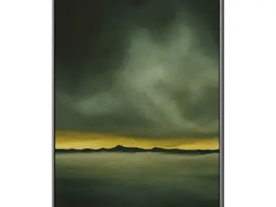 Set of 3 Abstract Paintings in Frames 3D model 23