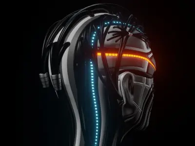 Female Robot 3D model