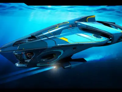 SUBMARINES Explorer PACK Low-poly 3D model