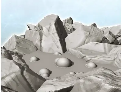 Set of two alien planet acid tanks 1 - Future Sci-Fi SF Post apo 3D print model