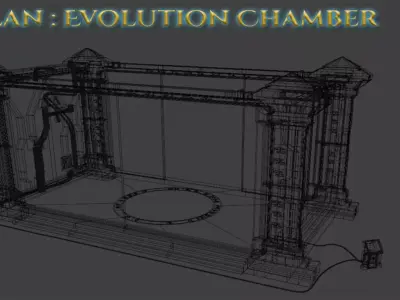 pack sci-fi structure Low-poly 3D model