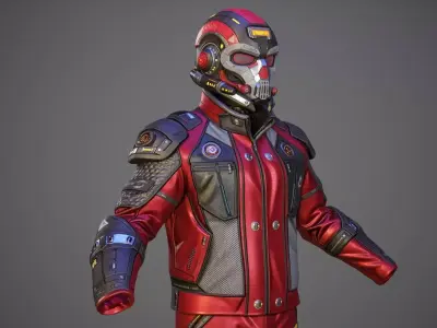 Sci-Fi Clothing Pack 02 - Basic Low-poly 3D model