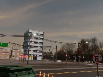 City props  Low-poly 3D model