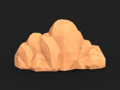 Rock Desert Sandstone Pack Low-poly 3D model