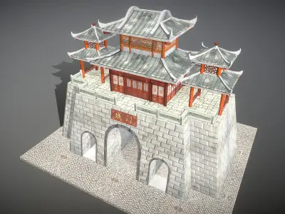 Ancient City Gate 3D model