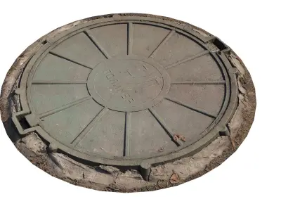 Septic tank hatch Low-poly 3D model