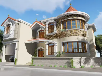 3D House model 02 Low-poly 3D model