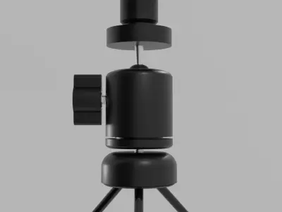 Ring light-phone clip PBR low-poly game ready Low-poly 3D model