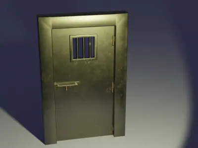 Door Prison Cell Gate  Low-poly PBR Low-poly 3D model
