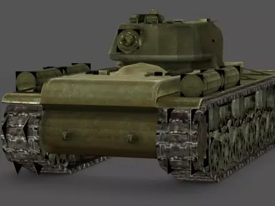 KV-1S Tank 3D Model Low-poly 3D model