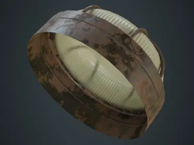 Bulkhead Light 2C Low-poly 3D model