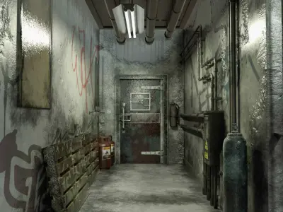 Old Prison Cell 1 Low-poly 3D model