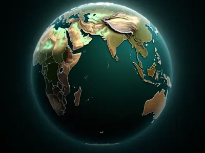 Stylized Planet Earth Hologram Sci Fi Texture