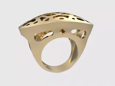 Intricate Filigree Pattern Ring JDBCo 3D print model