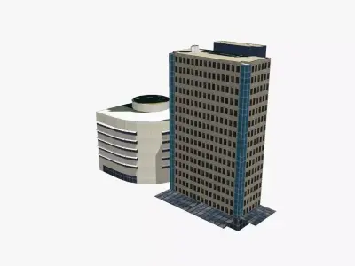 River Quarter Low-poly 3D model