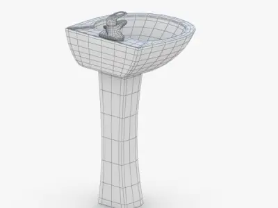 1599 - Sink Low-poly 3D model