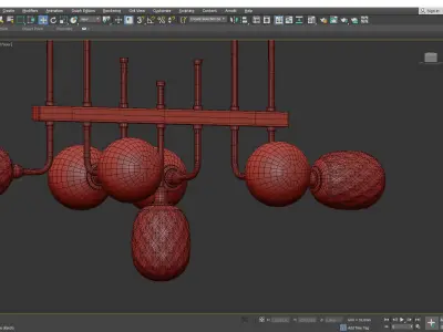 METERA LINEAR CHANDELIER Low-poly 3D model