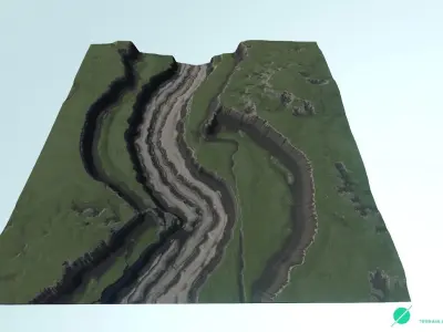 Plateau River 03 3D model