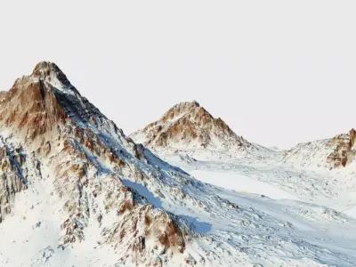 Snow mountain Pack Low-poly 3D model