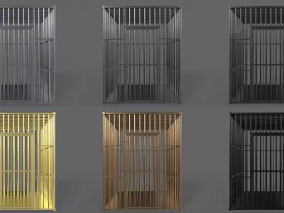 PBR Metal Cage 3D Model Pack